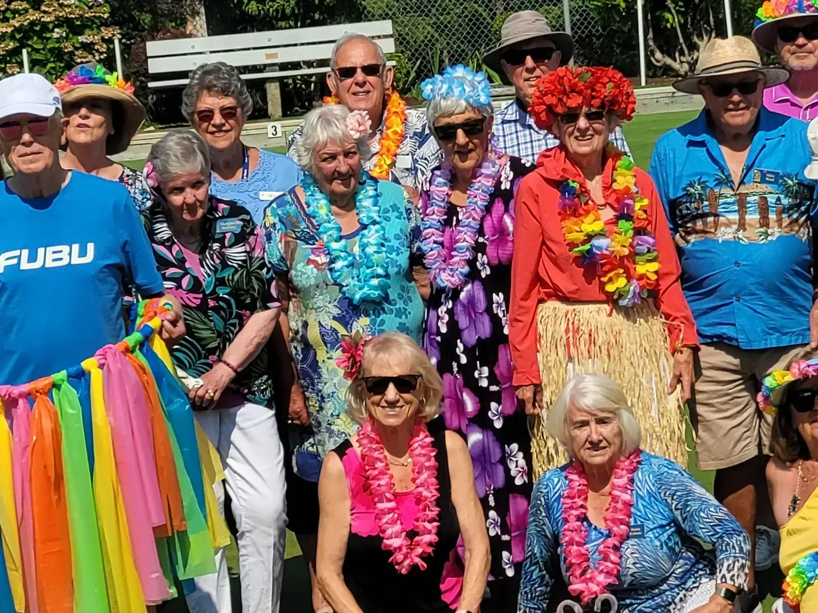 A group shot on Hawaiian Day
