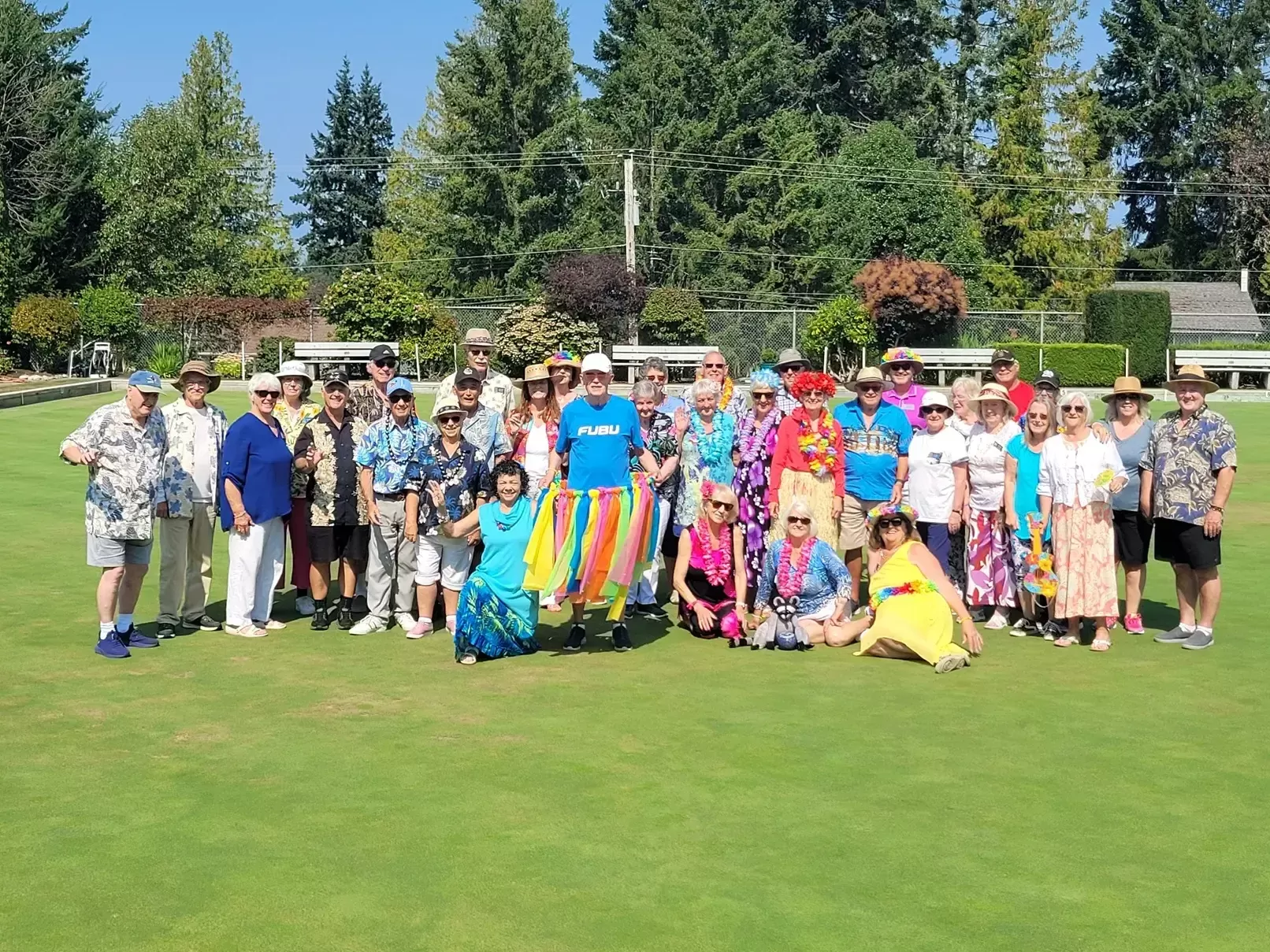 Group photo from Hawaiian Day